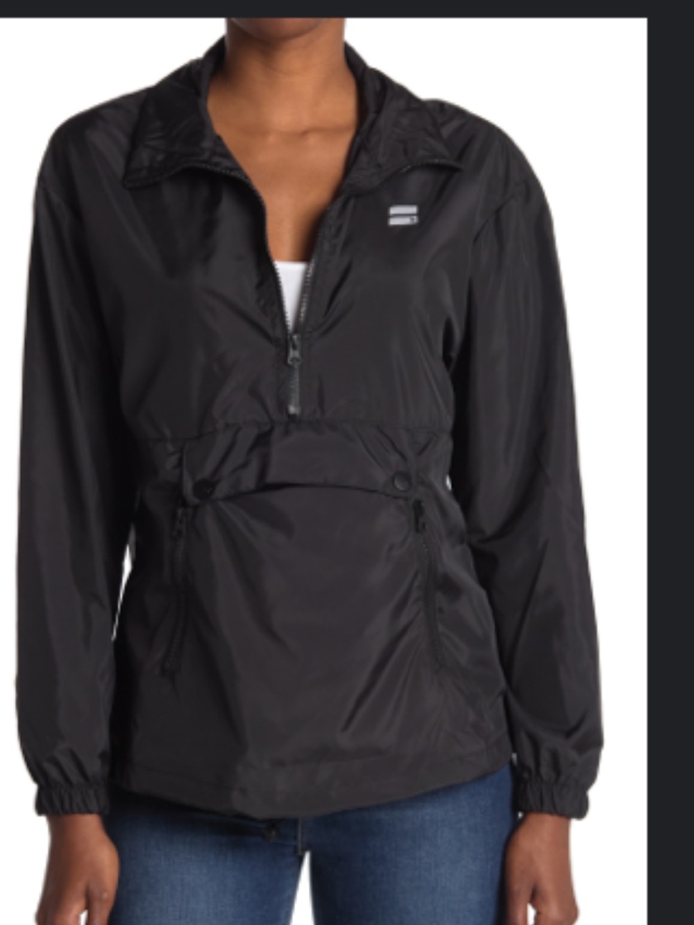 Hurley Packable Black Windbreaker